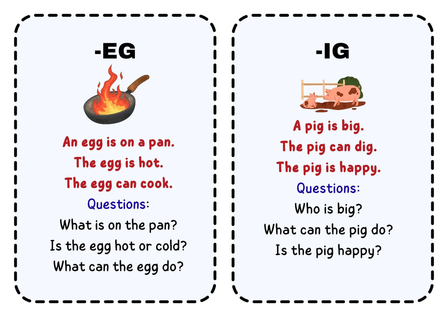 CVC Stories with Comprehension Questions